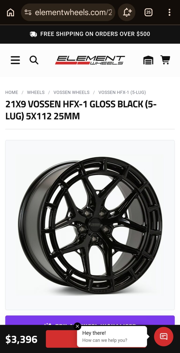 Vossen hfx-1, 20x9.5 / 21x12, ET +2 / ET +2, 5x112, Satin black, New