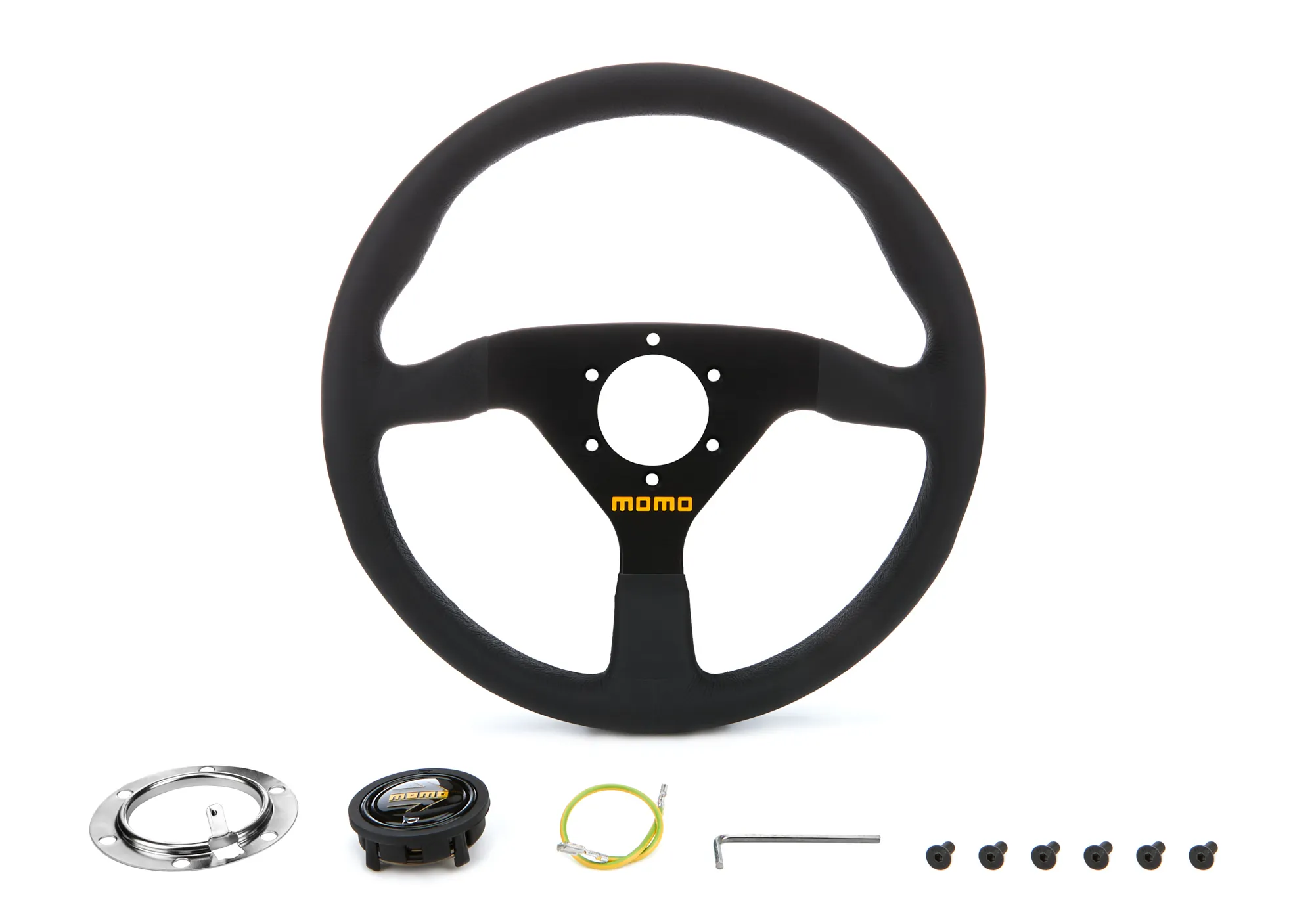 MOMO AUTOMOTIVE ACCESSORIES MOD 78 Steering Wheel Black Leather R1909/33L