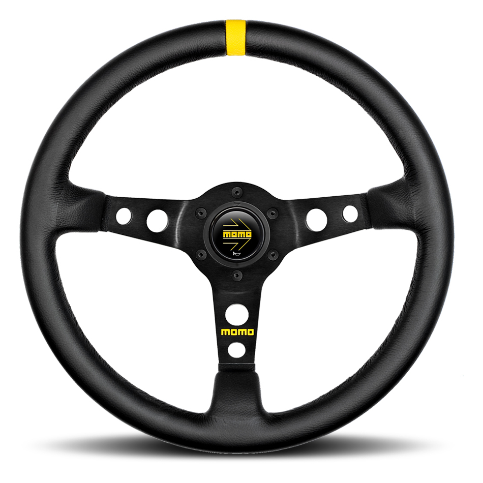 MOMO AUTOMOTIVE ACCESSORIES MOD 07 Steering Wheel Black Leather R1905/35L
