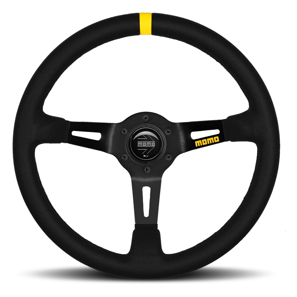 MOMO AUTOMOTIVE ACCESSORIES MOD 08 Steering Wheel Black Suede R1908/35S