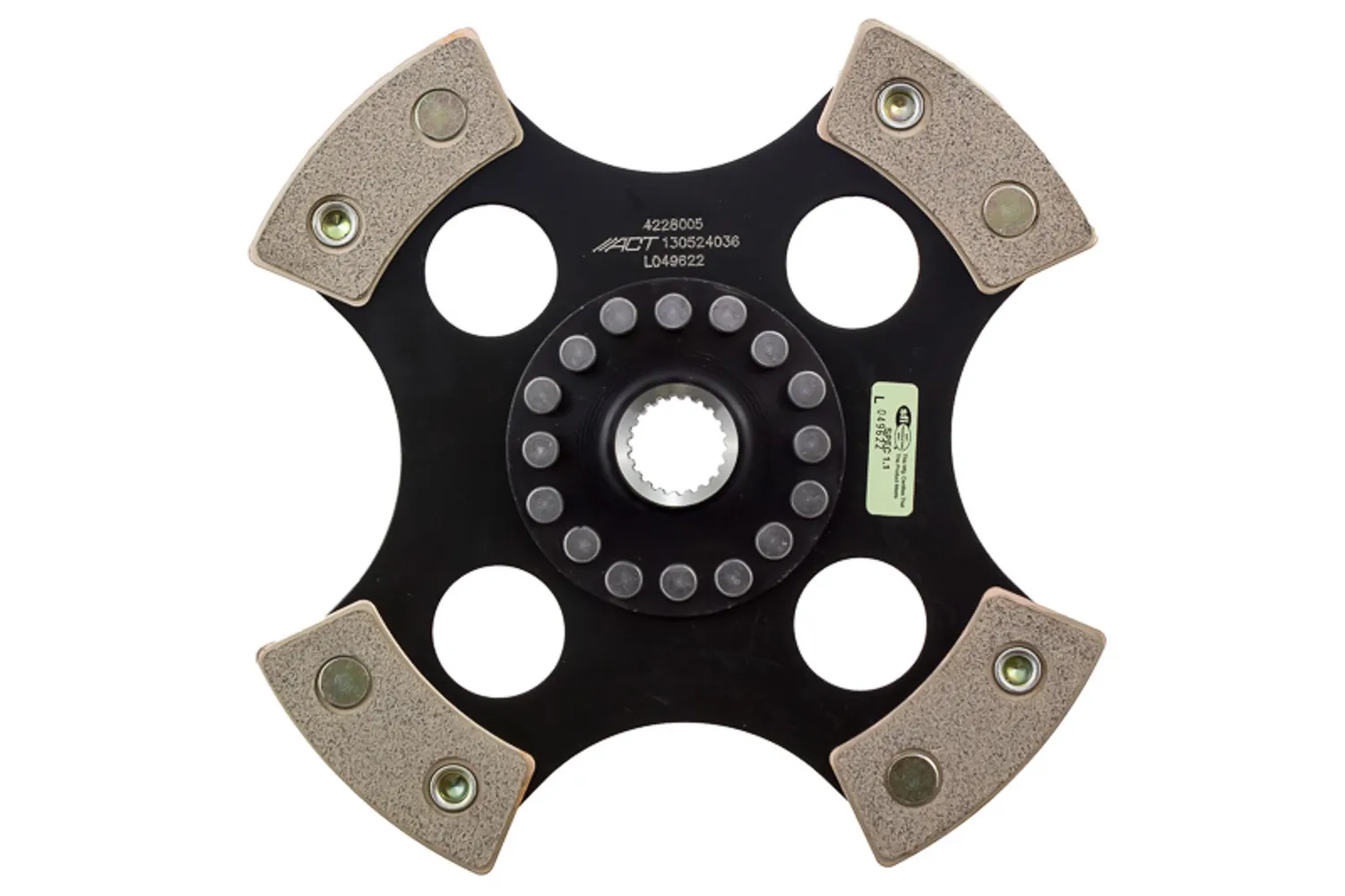 ADVANCED CLUTCH TECHNOLOGY 4 Pad Rigid Race Disc Multiple Applications 4228005