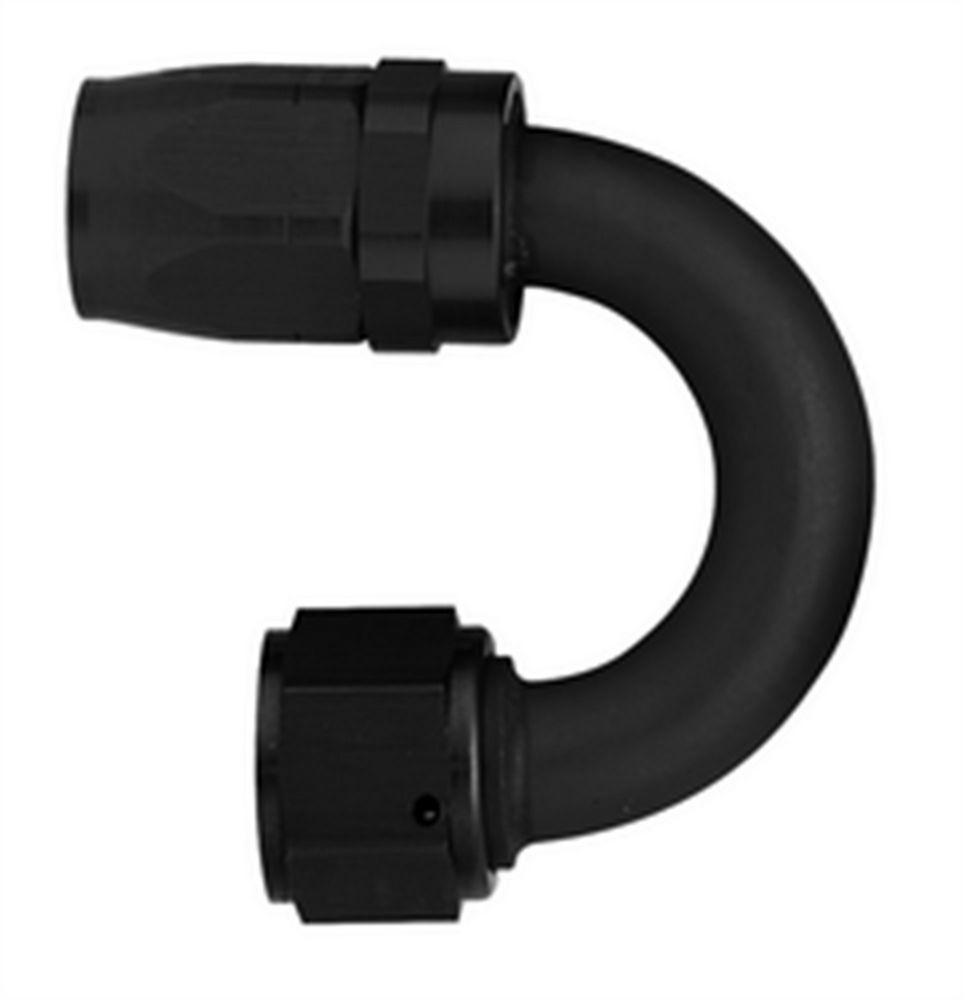 AEROQUIP #6 180 Deg Hose End Black FCM4462