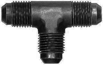 AEROQUIP #6 Flare End Union Tee Black FCM5062