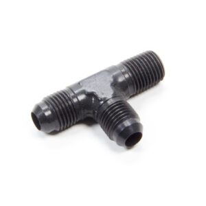 AEROQUIP Alum Run Tee #6 Flare 1/4in Black FCM5125