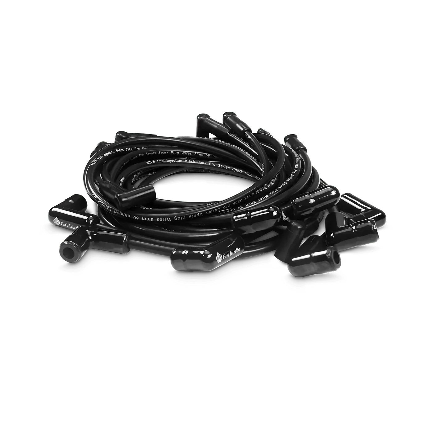 ACES FUEL INJECTION BlackJack Pro Plug Wires 90Deg Ceramic Boots AW2008