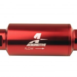 AEROMOTIVE #10-ORB Fuel Filter Inline 10 Mircon Red 12340