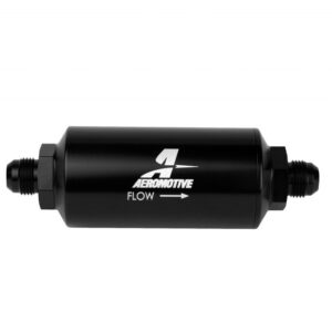 AEROMOTIVE 10an Inline Fuel Filter 10 Micron 2in OD Black 12385