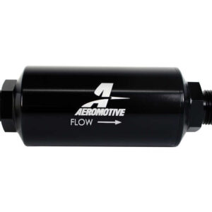 AEROMOTIVE 10an Inline Fuel Filter 40 Micron 2in OD Black 12388