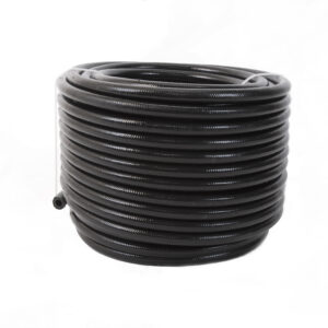 AEROMOTIVE 6an PTFE S/S Braided Hose 20ft Black Jacketed 15336