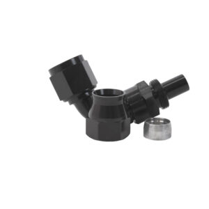 AEROMOTIVE 8an 90-Deg PTFE Hose End Black Anodized 15355