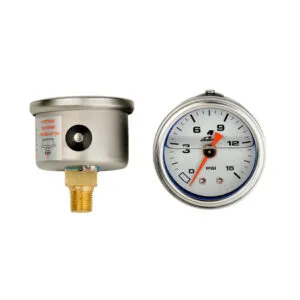 AEROMOTIVE Fuel Pressure Gauge - 1.5in 0-15psi 15632