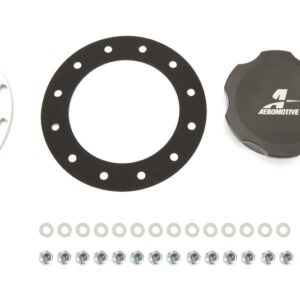 AEROMOTIVE Fillcap Screw-on 3in Dia 12-Bolt Flange - Black 18727