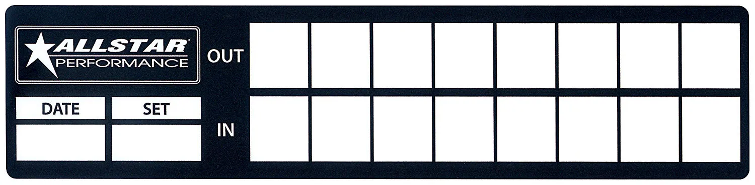 ALLSTAR PERFORMANCE Tire Log Decals 8pk ALL047