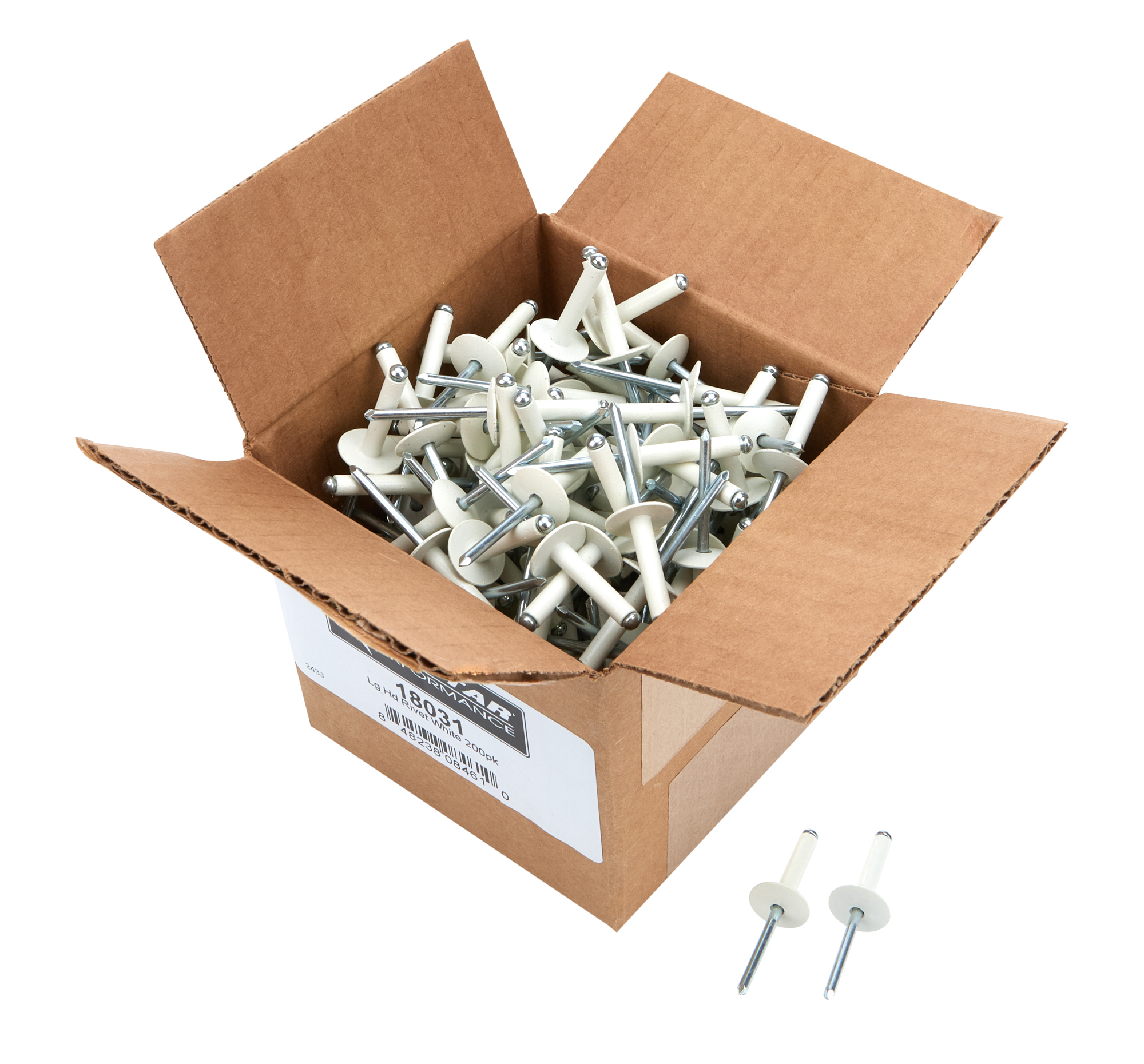 ALLSTAR PERFORMANCE Lg Hd Rivet White 200pk ALL18031