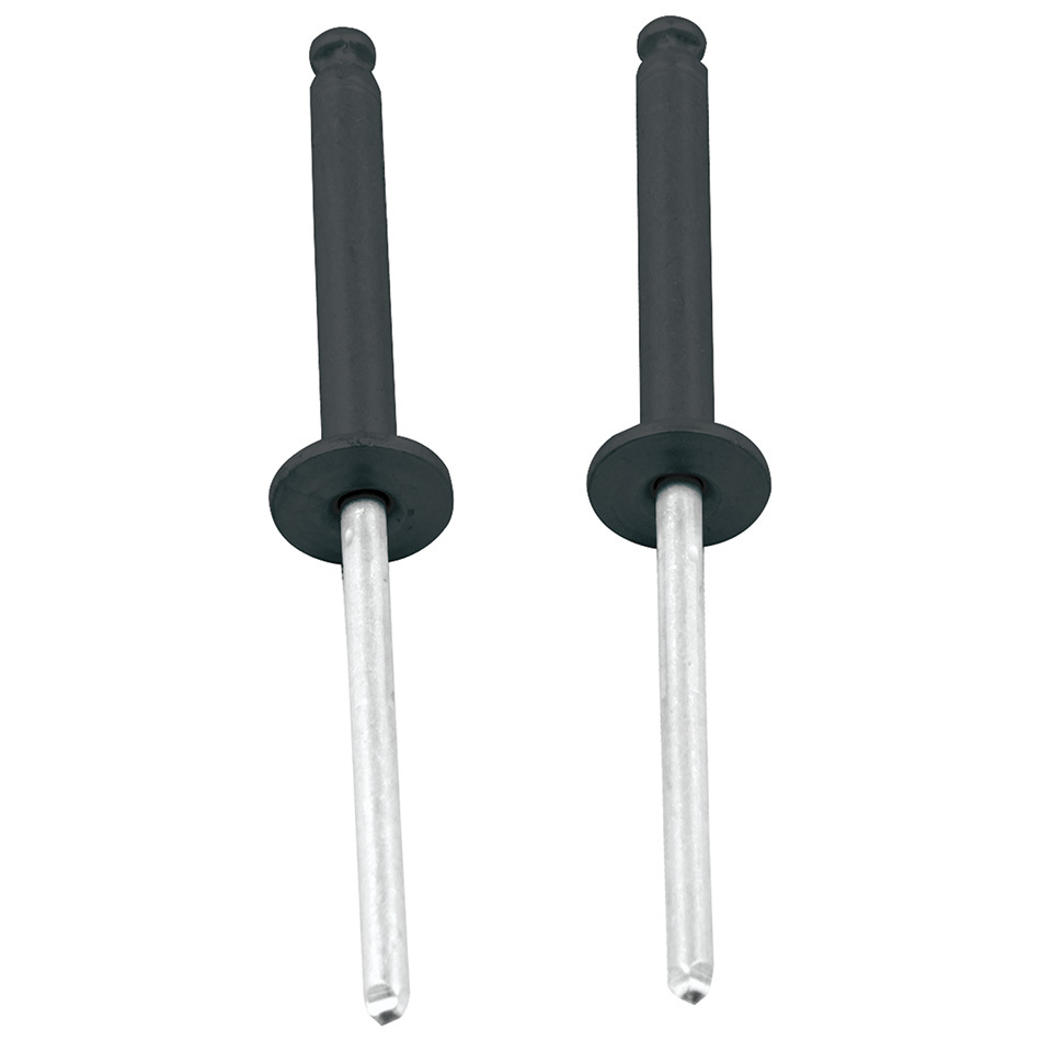ALLSTAR PERFORMANCE 1/8in Alum Rivet Black 100pk Flange Type ALL18099