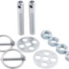 ALLSTAR PERFORMANCE LW Alum Hood Pin Kit 1/2in Silver ALL18476