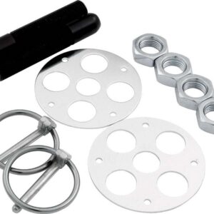 ALLSTAR PERFORMANCE LW Alum Hood Pin Kit 1/2in Black ALL18477