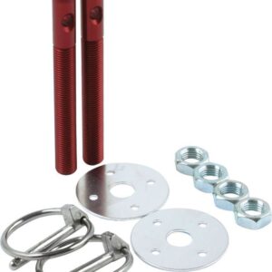 ALLSTAR PERFORMANCE Alum Hood Pin Kit 3/8in Red ALL18481