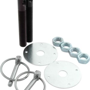 ALLSTAR PERFORMANCE Alum Hood Pin Kit 1/2in with 1/4in Clips Black ALL18504