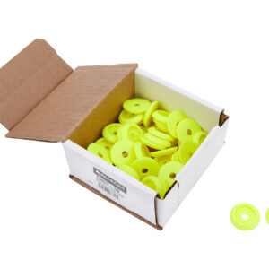 ALLSTAR PERFORMANCE Body Bolt Washer Plastic Fluorescent Yellow 50pk ALL18853-50