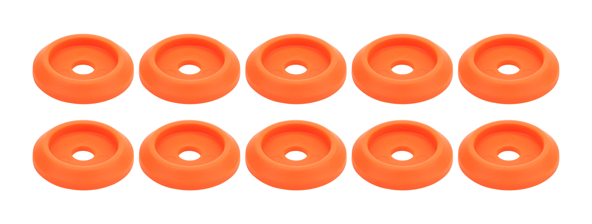ALLSTAR PERFORMANCE Body Bolt Washer Plastic Fluorescent Orange 10pk ALL18854