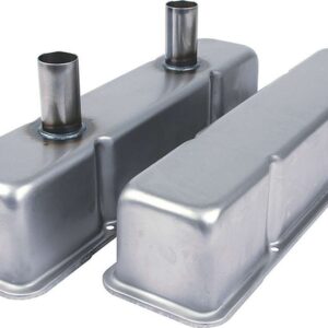 ALLSTAR PERFORMANCE Valve Covers SBC Steel Raw w/Tubes ALL26143