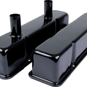 ALLSTAR PERFORMANCE Valve Covers SBC Steel Black w/Tubes ALL26147