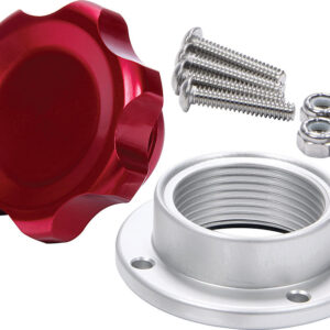 ALLSTAR PERFORMANCE Filler Cap Red with Bolt-In Alum Bung Small ALL36182