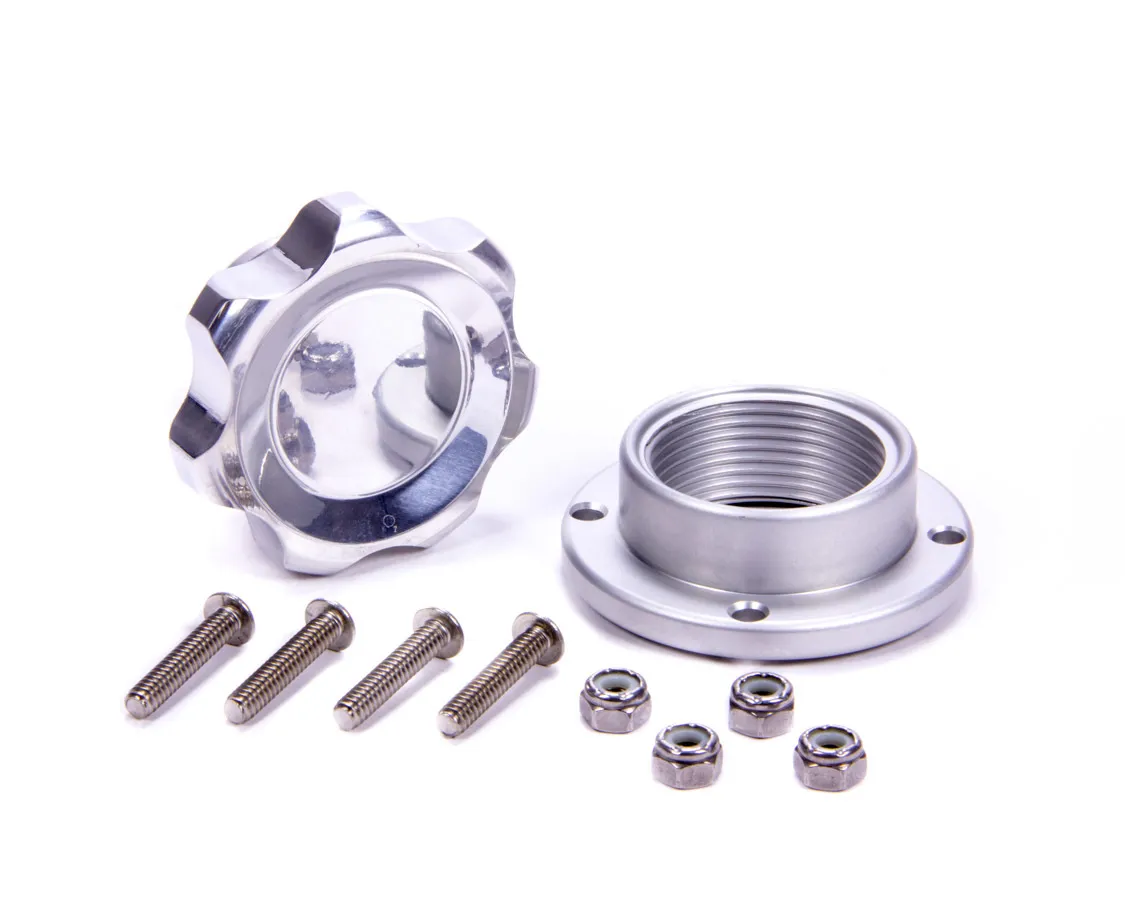 ALLSTAR PERFORMANCE Filler Cap Polished with Bolt-In Alum Bung Small ALL36183