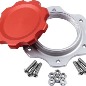 ALLSTAR PERFORMANCE Fuel Cell Cap and Bung JAZ 6-Bolt Red ALL40134