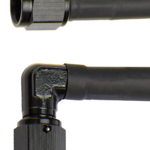 ALLSTAR PERFORMANCE Coated Braided Line 30in #4 Hose -4 90 Deg/-4 Str ALL48405