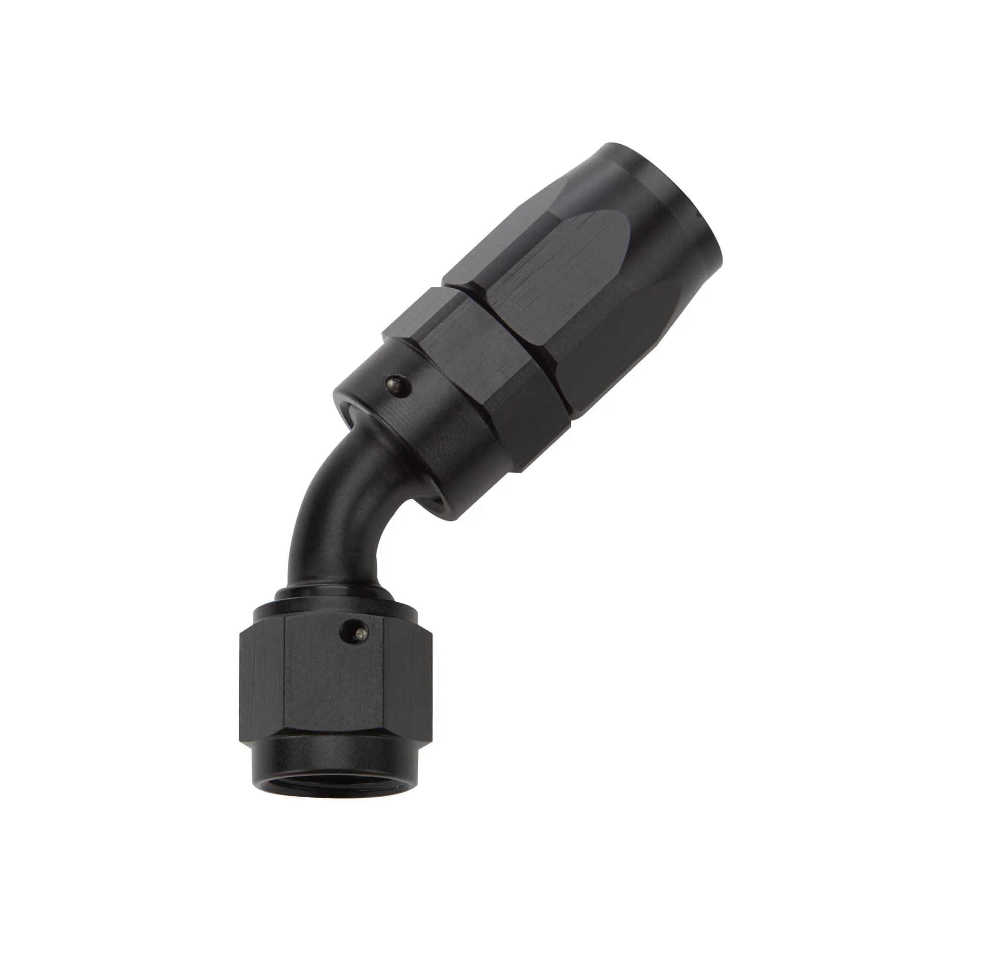 ALLSTAR PERFORMANCE Reusable Hose End Black 45 Deg Elbow -6 ALL49332