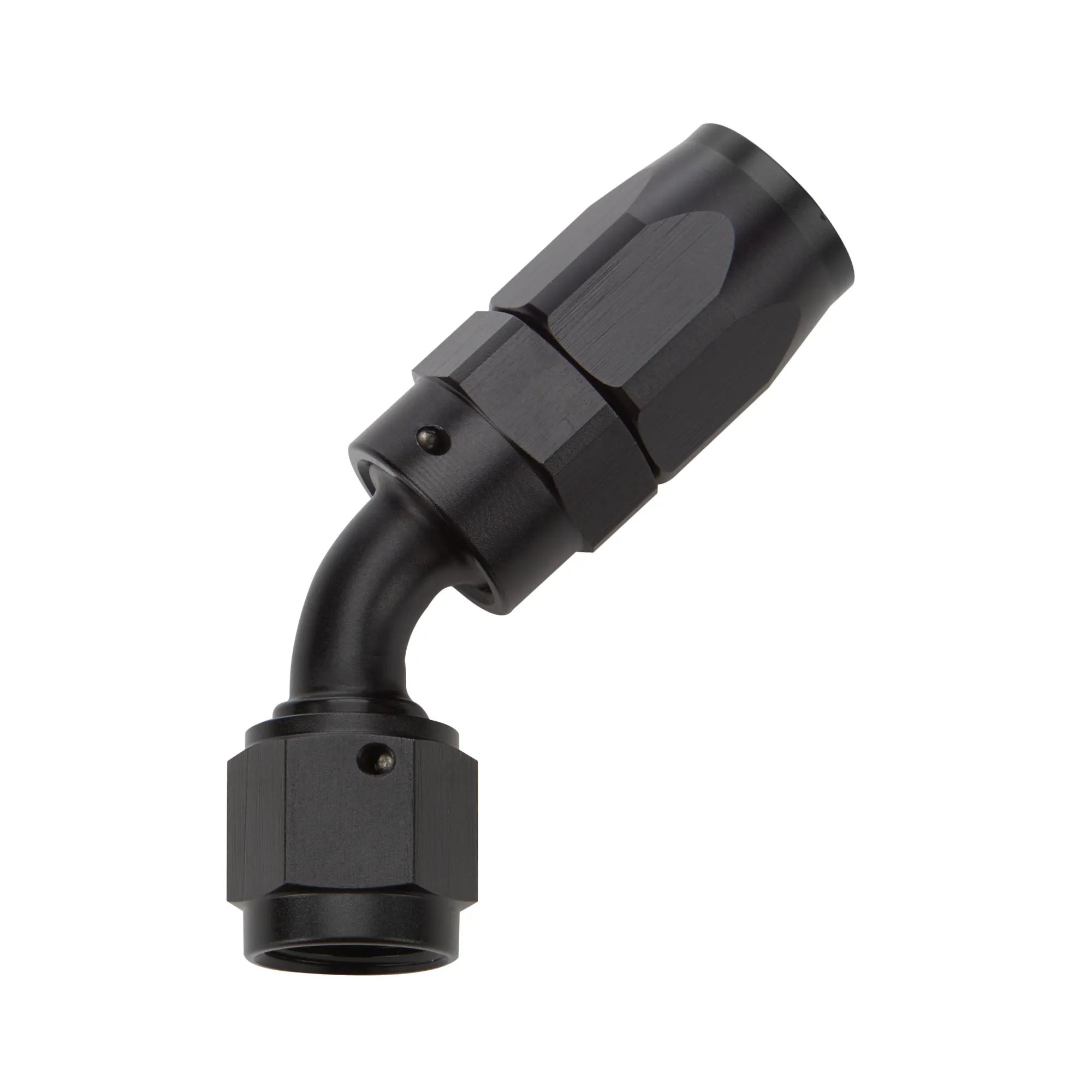 ALLSTAR PERFORMANCE Reusable Hose End Black 45 Deg Elbow -8 ALL49333