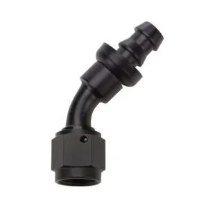 ALLSTAR PERFORMANCE Pushlock Hose End Black 45 Deg Elbow -4 ALL49431
