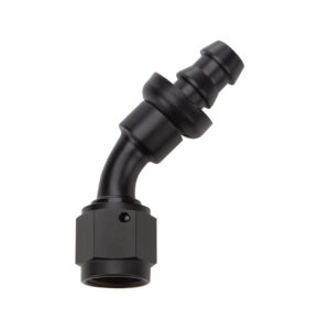 ALLSTAR PERFORMANCE Pushlock Hose End Black 45 Deg Elbow -6 ALL49432