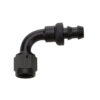 ALLSTAR PERFORMANCE Pushlock Hose End Black 90 Deg Elbow -6 ALL49452