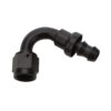 ALLSTAR PERFORMANCE Pushlock Hose End Black 120 Deg Elbow -10 ALL49464