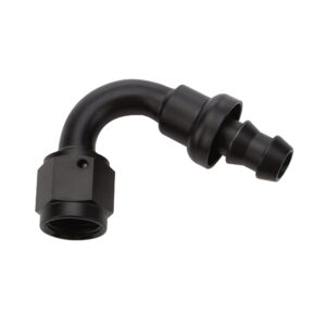 ALLSTAR PERFORMANCE Pushlock Hose End Black 120 Deg Elbow -10 ALL49464