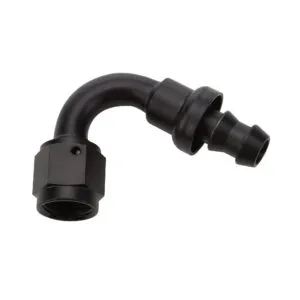 ALLSTAR PERFORMANCE Pushlock Hose End Black 120 Deg Elbow -10 ALL49464