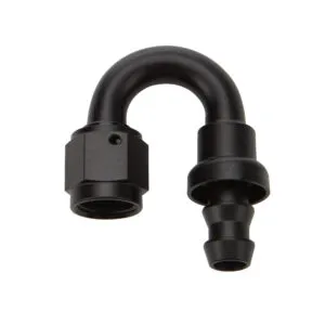 ALLSTAR PERFORMANCE Pushlock Hose End Black 180 Deg Elbow -12 ALL49485