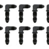 ALLSTAR PERFORMANCE 90 Degree Bulkhead -3 Black 10pk ALL50094-10