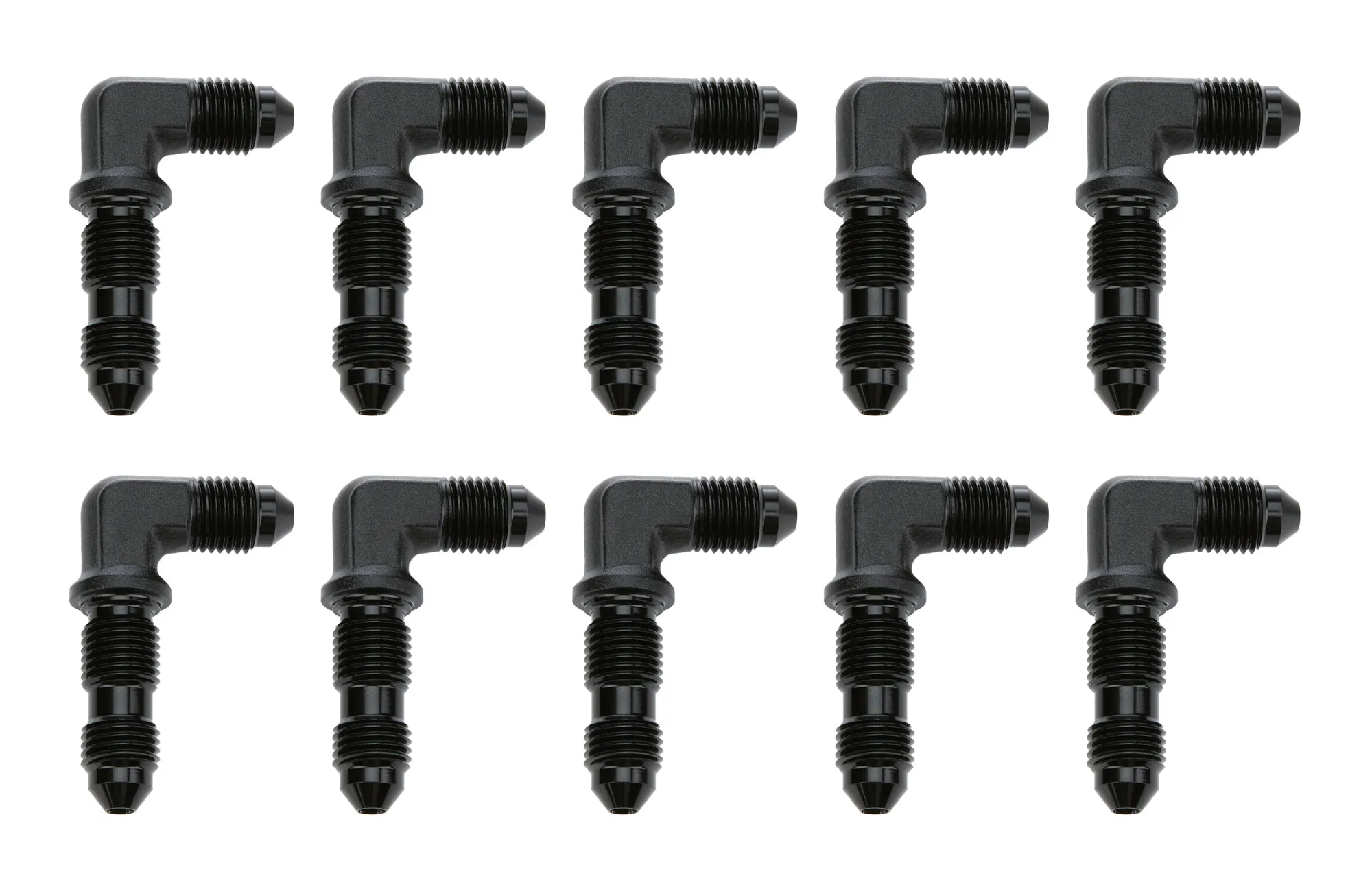 ALLSTAR PERFORMANCE 90 Degree Bulkhead -3 Black 10pk ALL50094-10