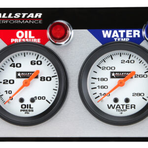 ALLSTAR PERFORMANCE 2 Gauge Panel ALL OP/WT ALL80090
