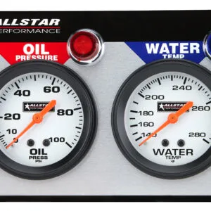 ALLSTAR PERFORMANCE 2 Gauge Panel ALL OP/WT ALL80090