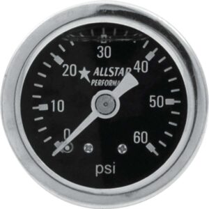 ALLSTAR PERFORMANCE 1.5in Gauge 0-60 PSI Liquid Filled ALL80204