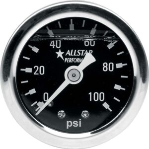 ALLSTAR PERFORMANCE 1.5in Gauge 0-100 PSI Liquid Filled ALL80206