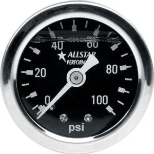 ALLSTAR PERFORMANCE 1.5in Gauge 0-100 PSI Liquid Filled ALL80206