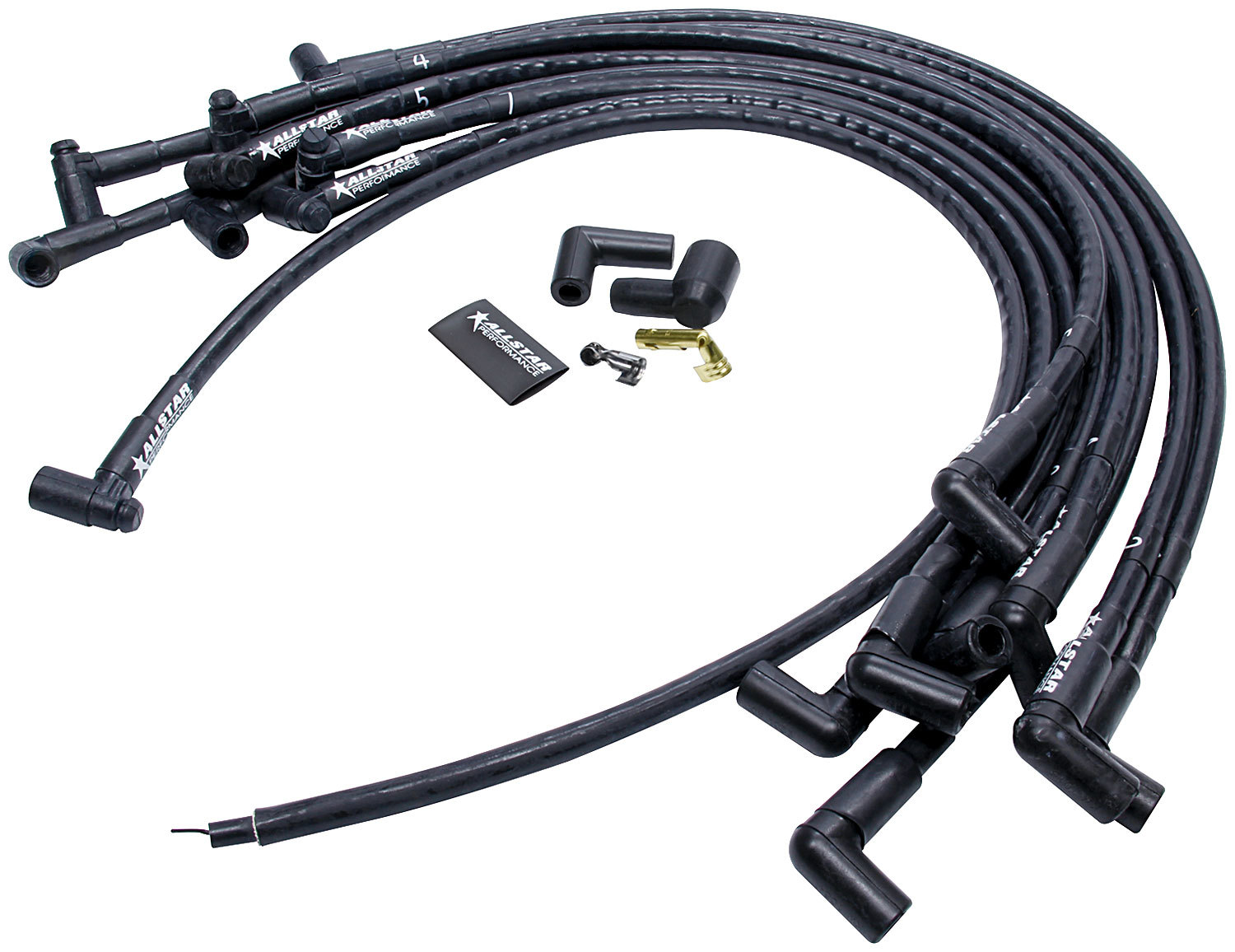 ALLSTAR PERFORMANCE Spark Plug Race Wire Set Over V/C w/ Sleeving ALL81371