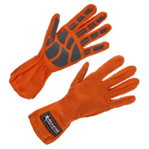 ALLSTAR PERFORMANCE Driving Gloves Non-SFI Outseam S/L LG Orange ALL913044