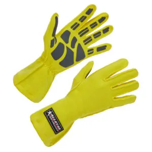 ALLSTAR PERFORMANCE Driving Gloves Non-SFI Outseam S/L XL Yellow ALL913095